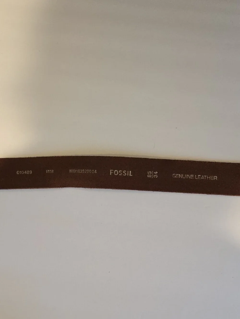 Fossil Men's Brown Leather Belt with Silver Buckle Size 34   D